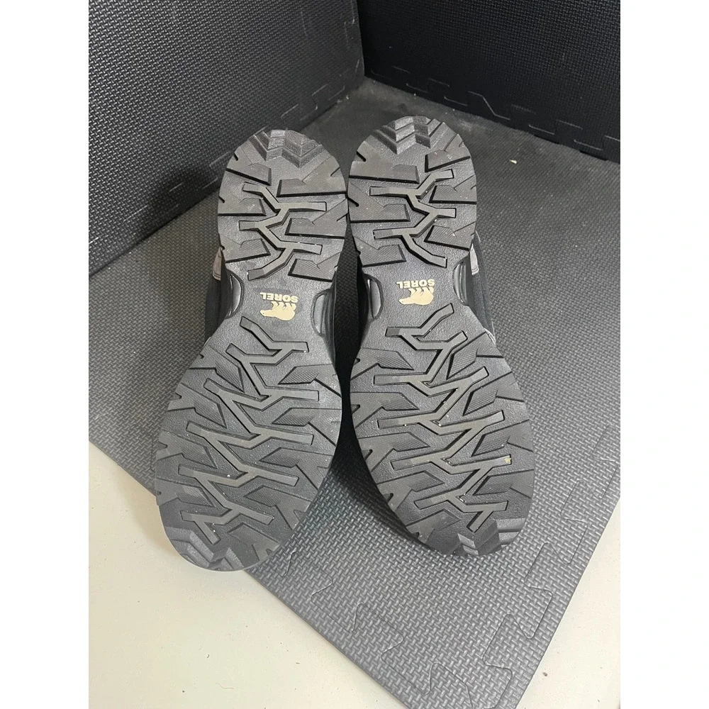 Sorel Leather Hiking Boots Mens‎ 10 Gray Black Waterproof Suede LM5327-089